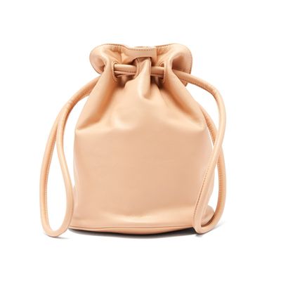 Drawstring Pouch Leather Bag