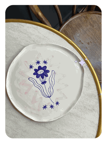 Single Daisy Plate, £35 | Damson & Madder