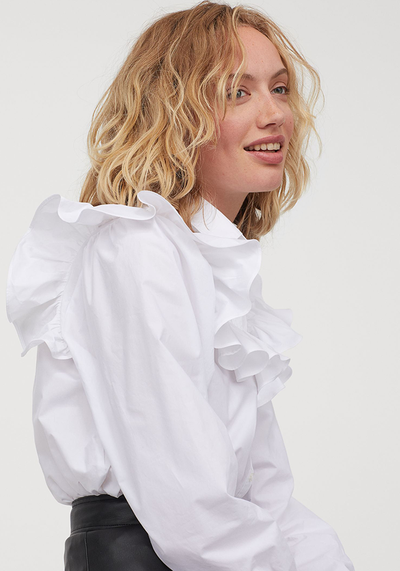 Flounced Cotton Blouse from H&M