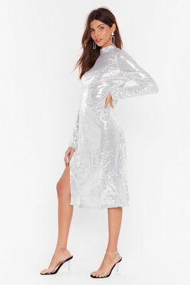 Sequin You Over High Neck Midi Dress, £37.50 (was £75)