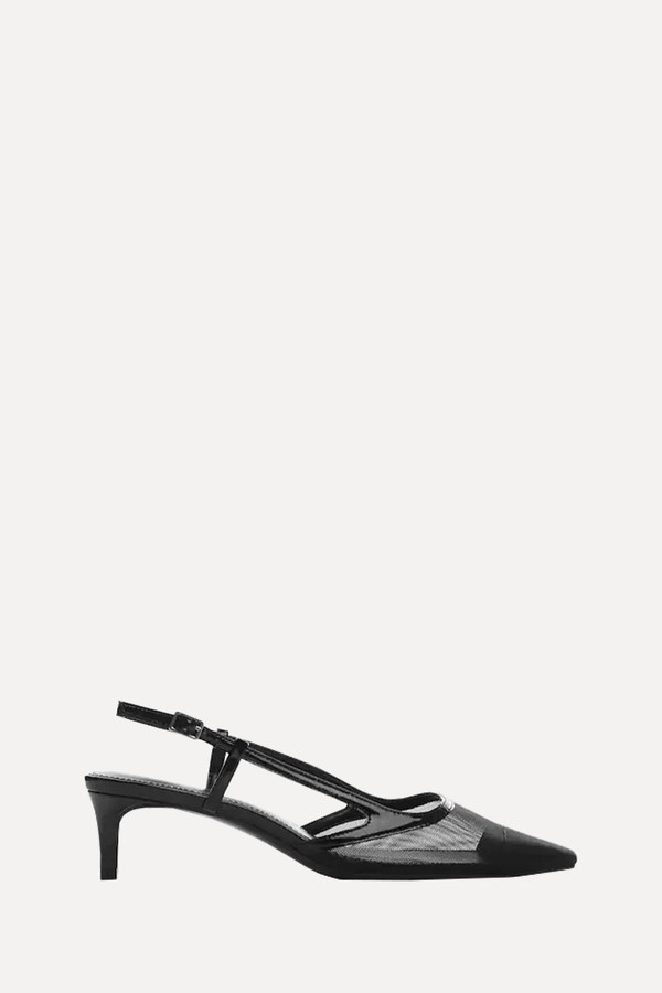 Net Slingback Shoes from Mango