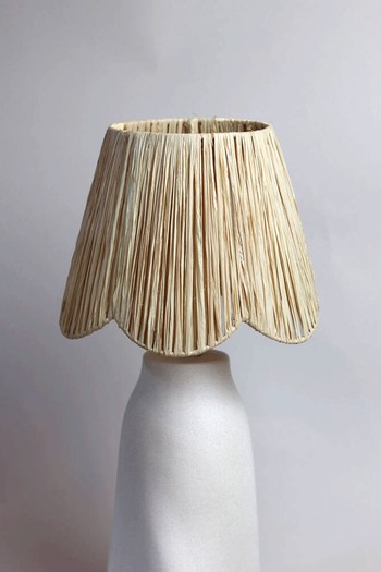 Scallop Raffia Lampshade from Sun & Day