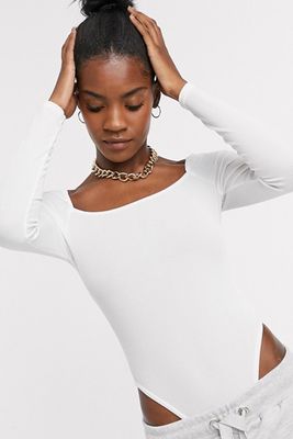 Square Neck Ribbed Body from Collusion