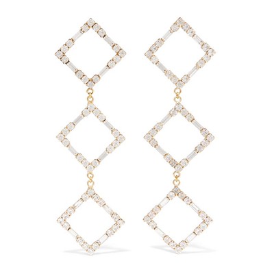 Luci Gold-Tone Crystal Earrings from Rosantica