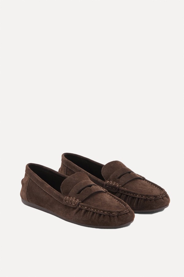 Suede Shoes With Ruched Toe  from MANGO