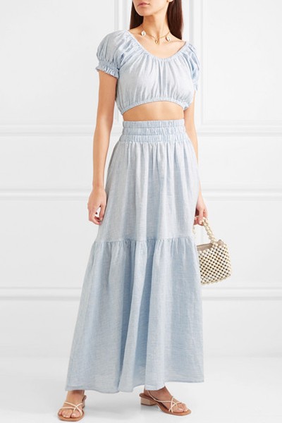 Striped Hemp Maxi Skirt from Maria Hoffman