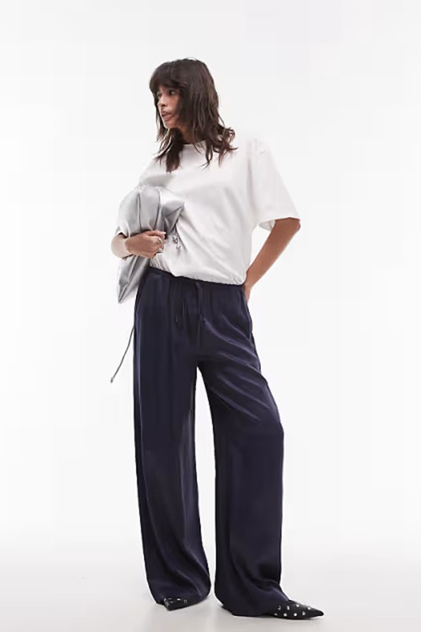 Satin Drawcord Trousers from Topshop