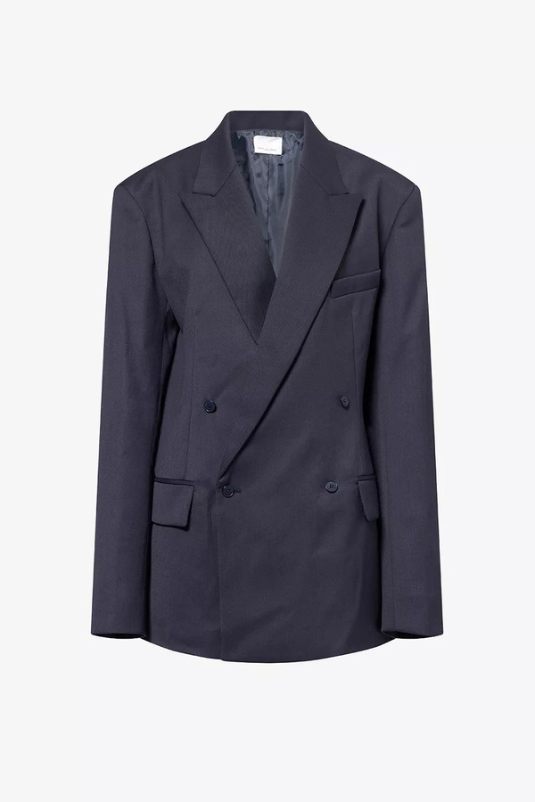 Newark Double-Breasted Wool-Blend Blazer from THE FRANKIE SHOP