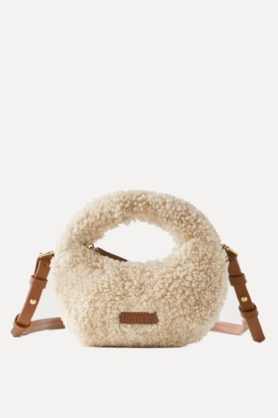 Faux Shearling Crossbody Bag from Zara