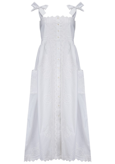 Poplin Tie Shoulder Dress from Juliet Dunn