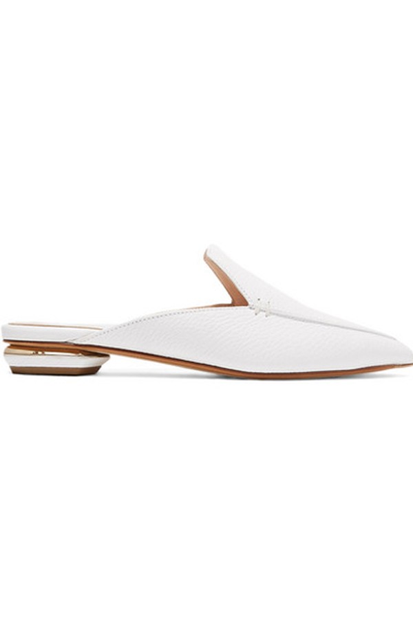 Beya Textured-Leather Slippers from Nicholas Kirkwood
