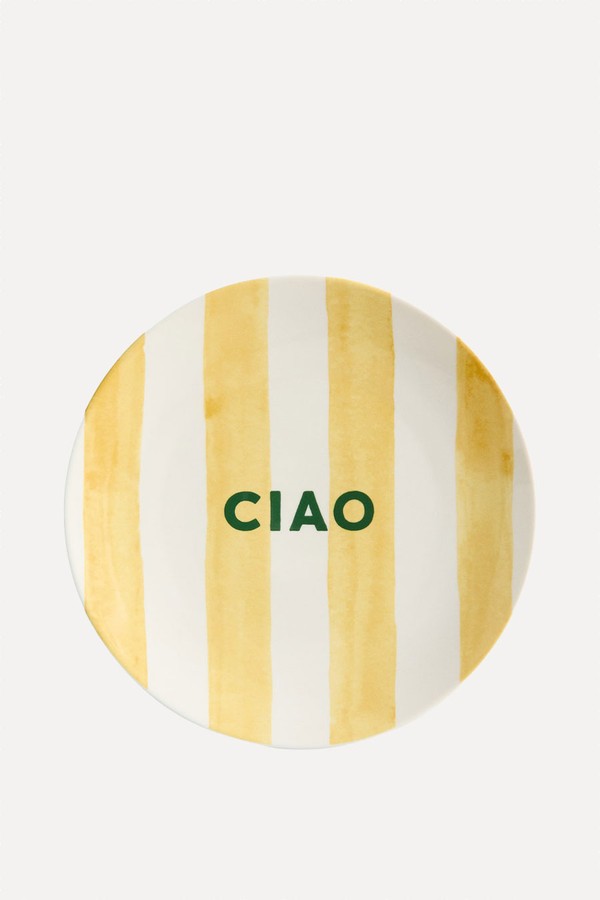 Text-Motif Porcelain Medium Plate from H&M