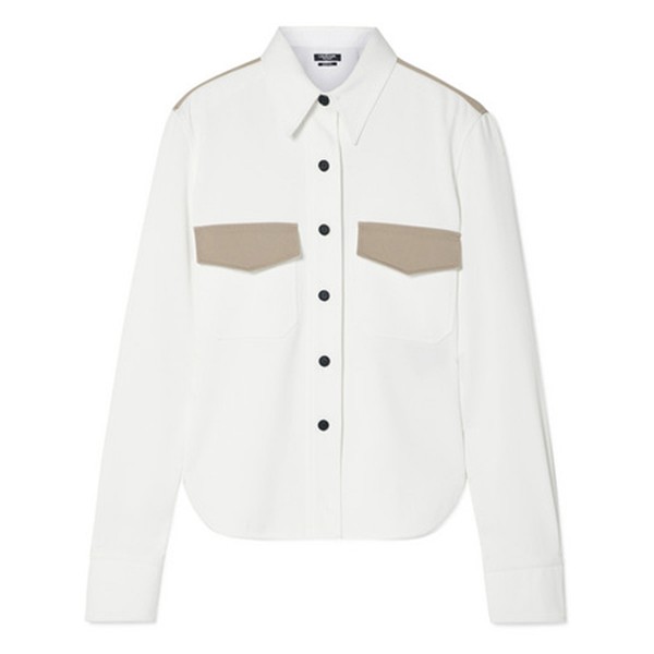 Two-Tone Cotton Twill Shirt