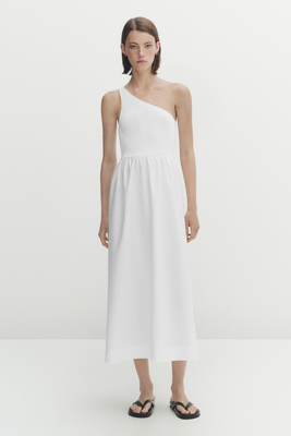 Asymmetric Poplin Midi Dress, £79.95 | Massimo Dutti