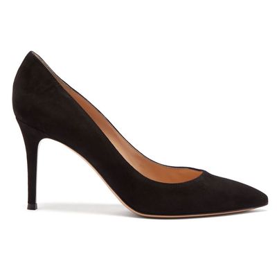 Gianvito 85 Point-Toe Suede Pumps from Gianvito Rossi