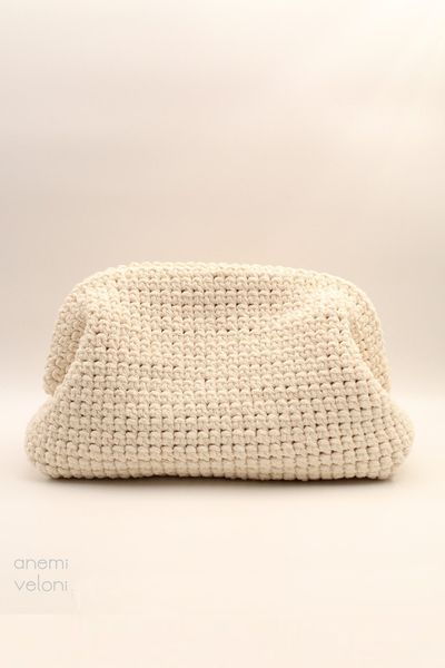 White Dumpling Pouch Bag from Anemi Veloni