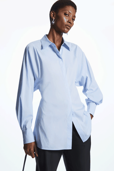 Oversized Waisted Poplin Shirt from COS