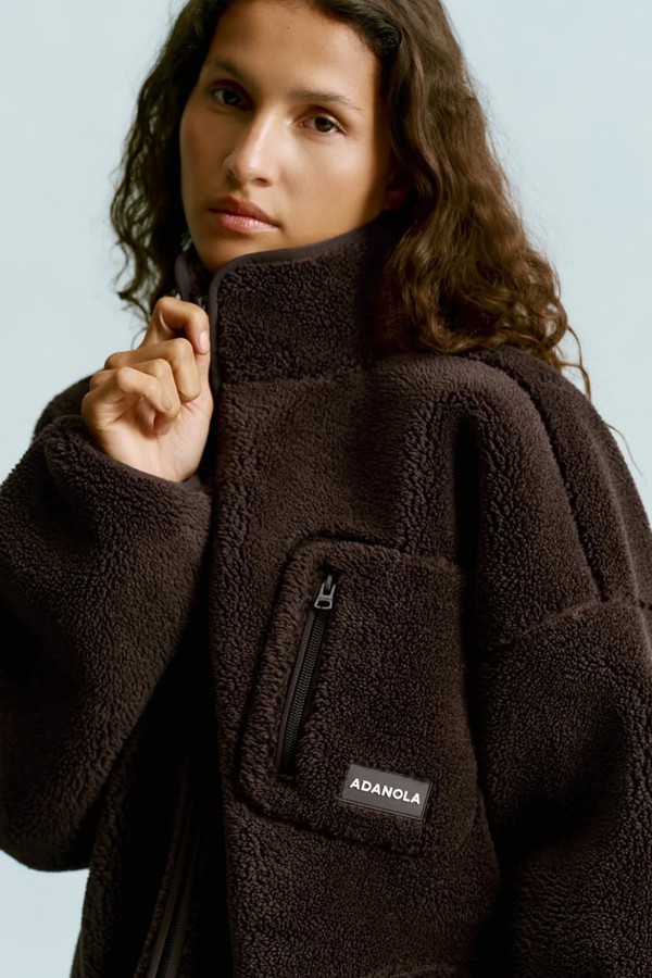 Oversized Pocket Zip Through Fleece  from Adanola
