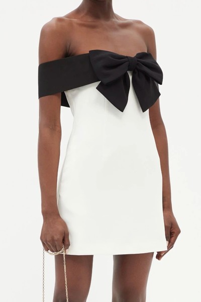 Off Shoulder Bow Dress from Self-Portrait 