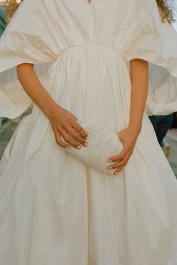 Bailey Pearl Pleated Dome Clutch, $325 | Loeffler Randall