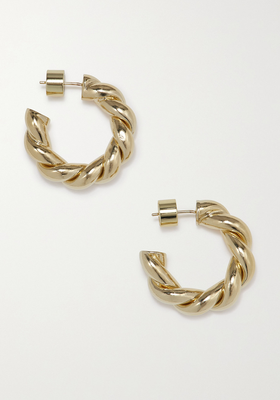 Lily Huggie Gold-Plated Hoop Earrings from Jennifer Fisher