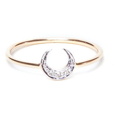 Diamond Crescent Moon Ring from I+I