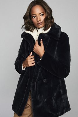 Lexington Faux Fur Coat from Reiss