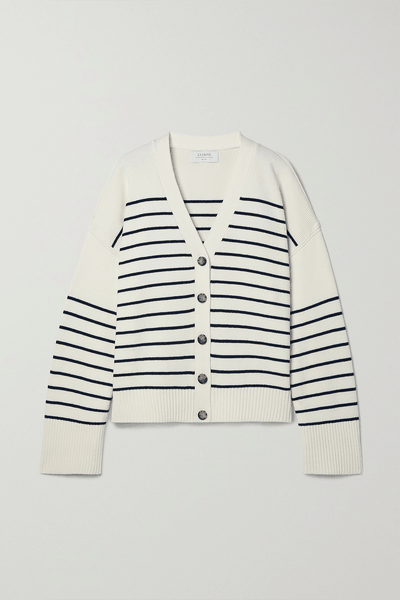 Sailor Striped Cotton-Jacquard Cardigan from La Ligne