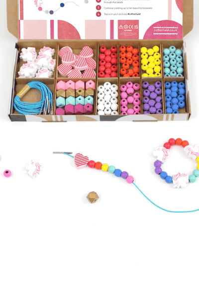  Personalised Unicorn And Rainbow Bracelet Making Kit from Cotton Twist