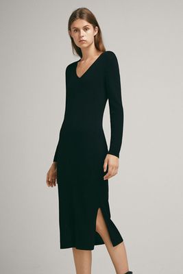 Ribbed Wool Dress from Massimo Dutti