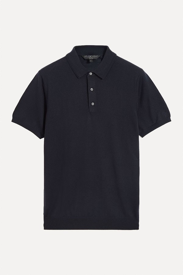 Merino Wool Polo from George At Asda