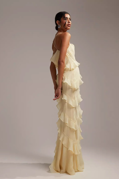 Bridesmaids Ruffle Cami Bias Maxi Dress from ASOS 