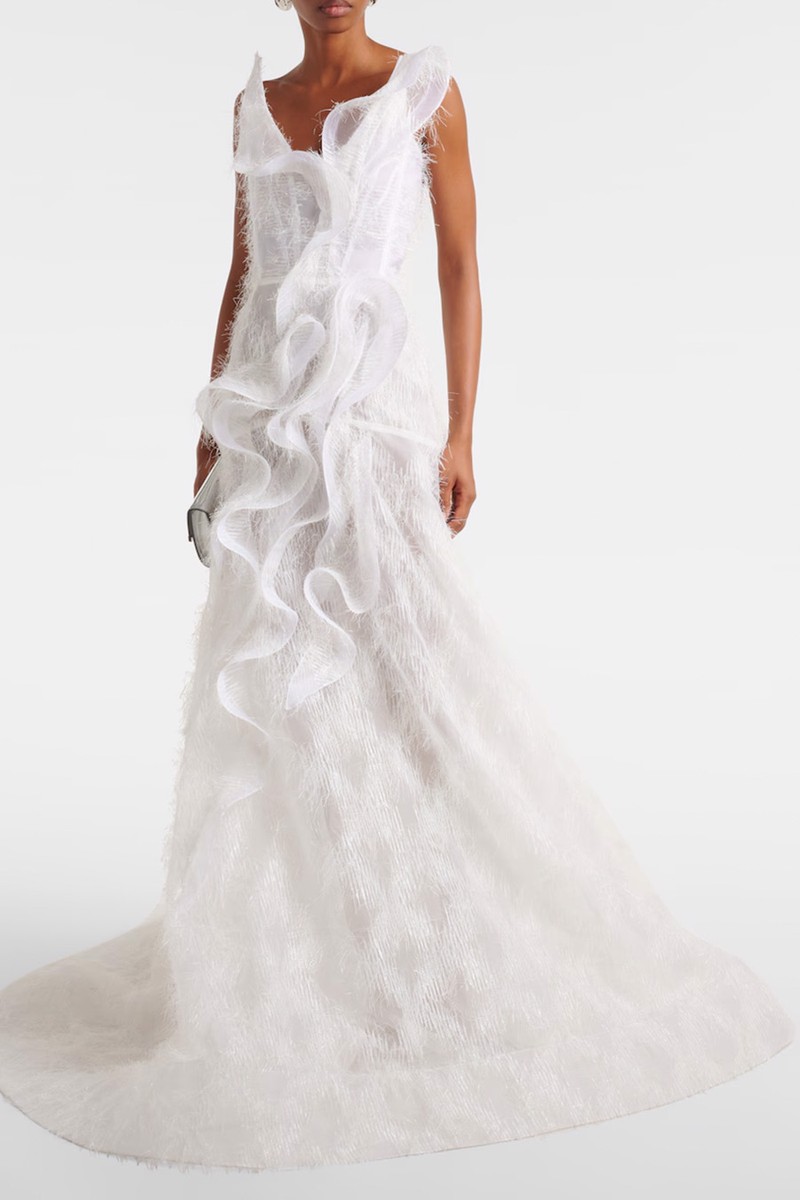 Enamour Ruffled Silk-Blend Gown from Maticevski