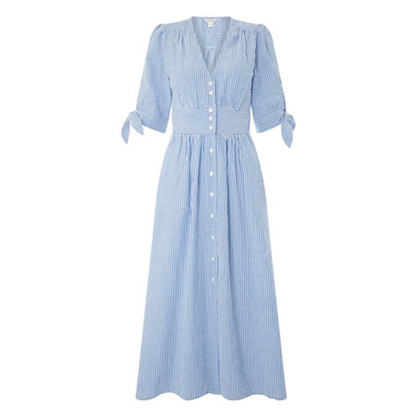 Connor Seersucker Stripe Midi Dress from Monsoon
