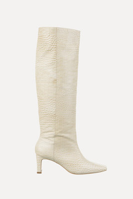 Meghan High Knee Boots Off- White from Juliana Heels
