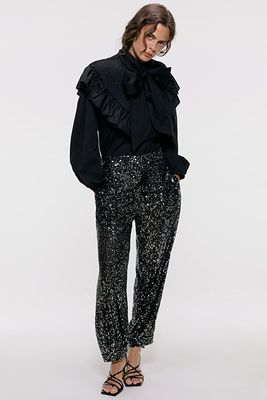 Sequin Trousers from Zara