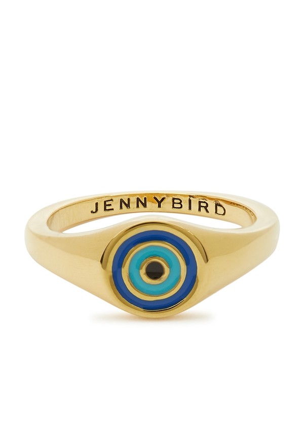 Evil Eye 14kt Gold-Dipped Signet Ring from Jenny Bird