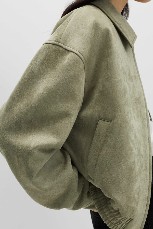 Suedette Harrington Jacket