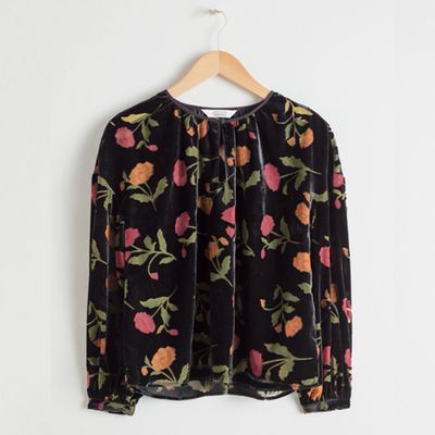 Floral Velvet Blouse from & Other Stories