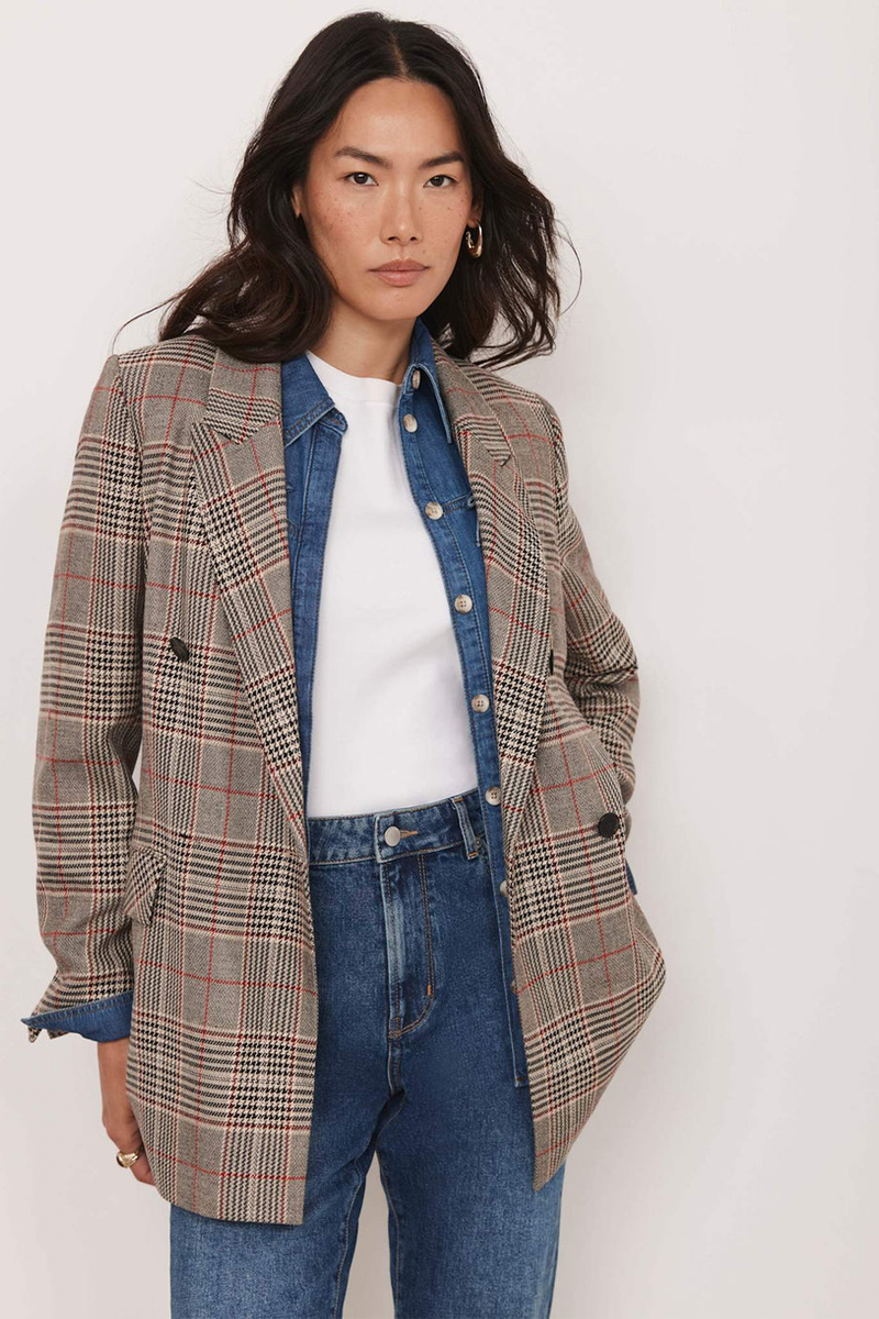 Checked Double Breasted Blazer from Mint Velvet