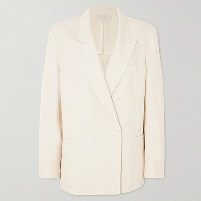 Double-Breasted Cotton And Linen-Blend Blazer, £305 | LVIR