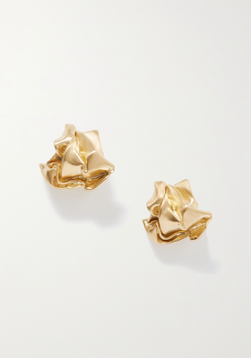 Scrunch Gold-Plated Earrings from Completedworks