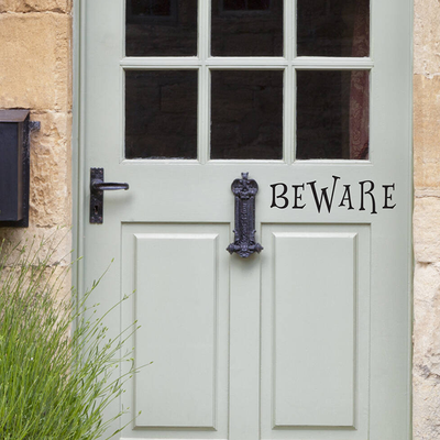 Halloween Beware Door Sticker from Nutmeg Wall Stickers