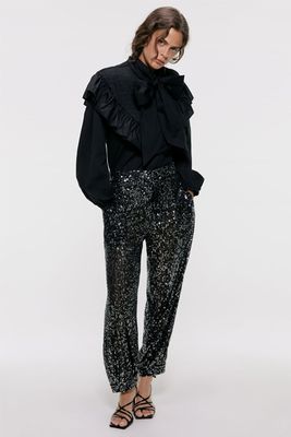 Sequinned Trousers from Zara