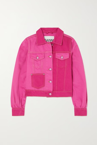 Two-Tone Organic Denim Jacket from Ganni