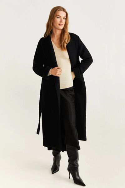 Belted Wool Coat from Mango