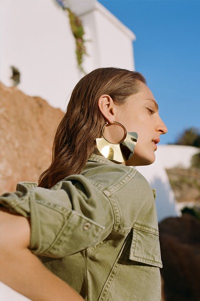 Embossed Hoop Earrings