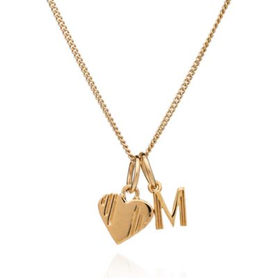 Mother Of Daughters Mini Initial + Heart Charm Necklace from Rachel Jackson
