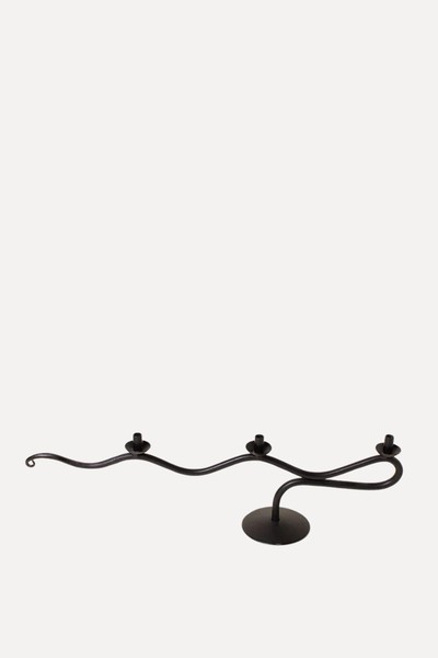 Wavy Cast Iron Candle Holder from La Louème