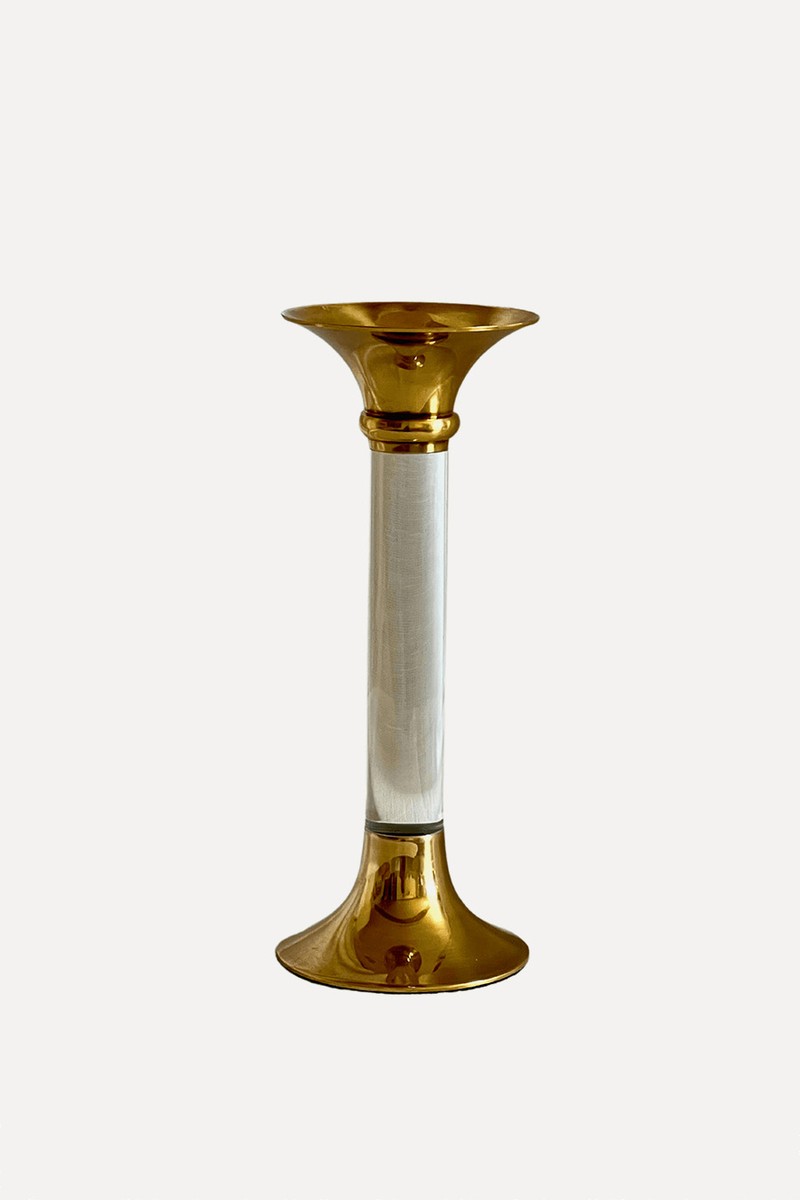 Brass & Acrylic Candleholder from Tooka